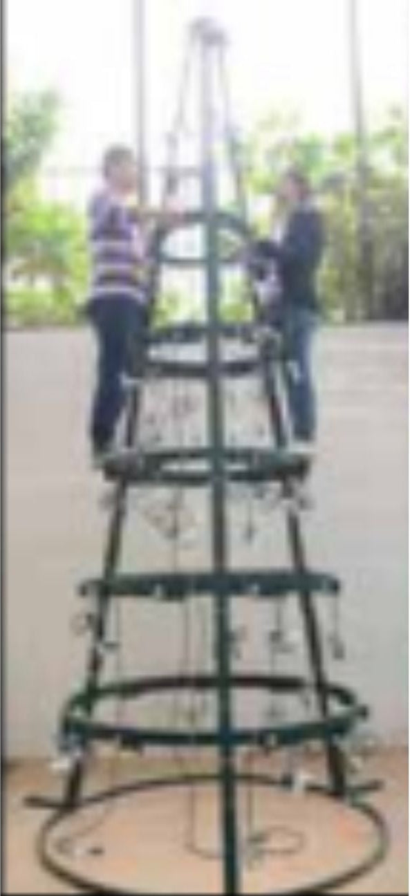 Commercial Frame Tower Christmas Tree - Branched Style - Coaxial Warm White Lights 12' -40'