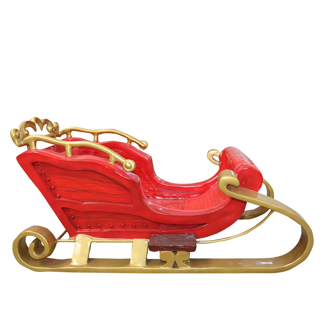 6.5 Foot Santa Sleigh 2 Seater Resin Display