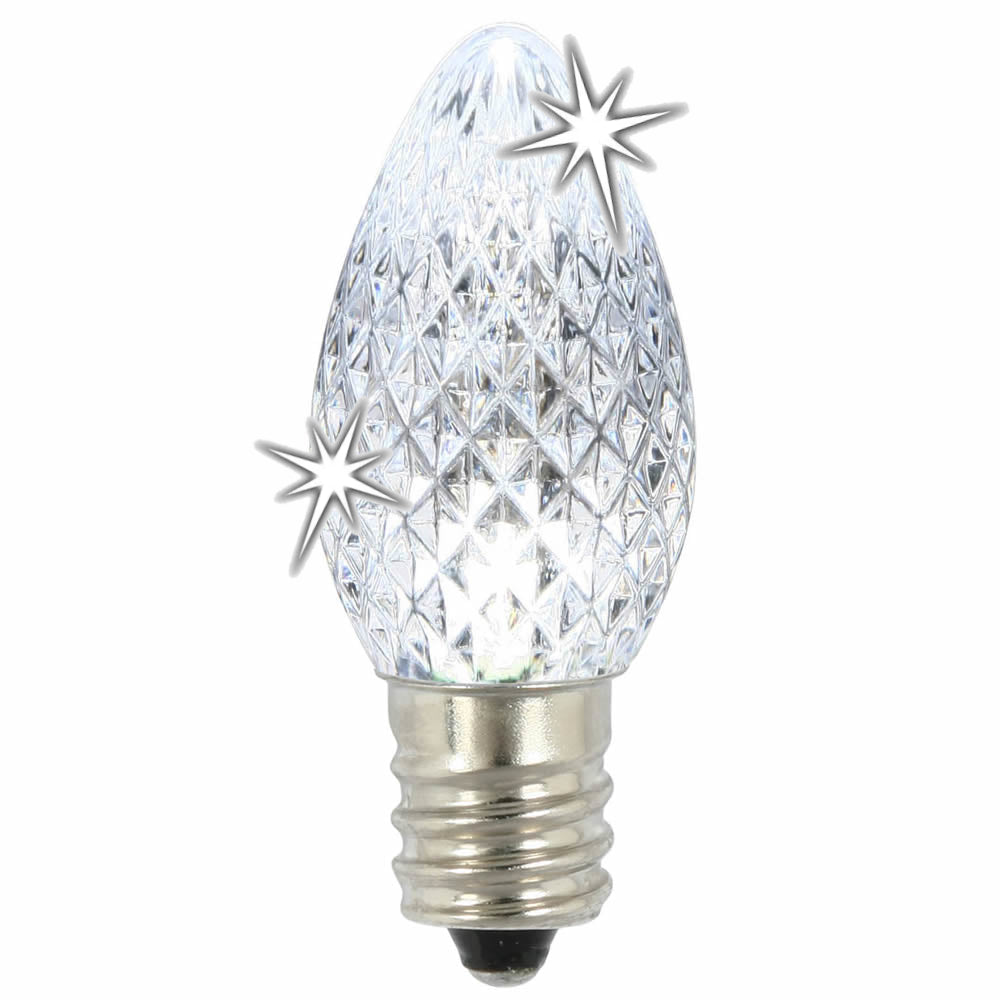LED C7 - Transparant Faceted Bulb - Twinkle