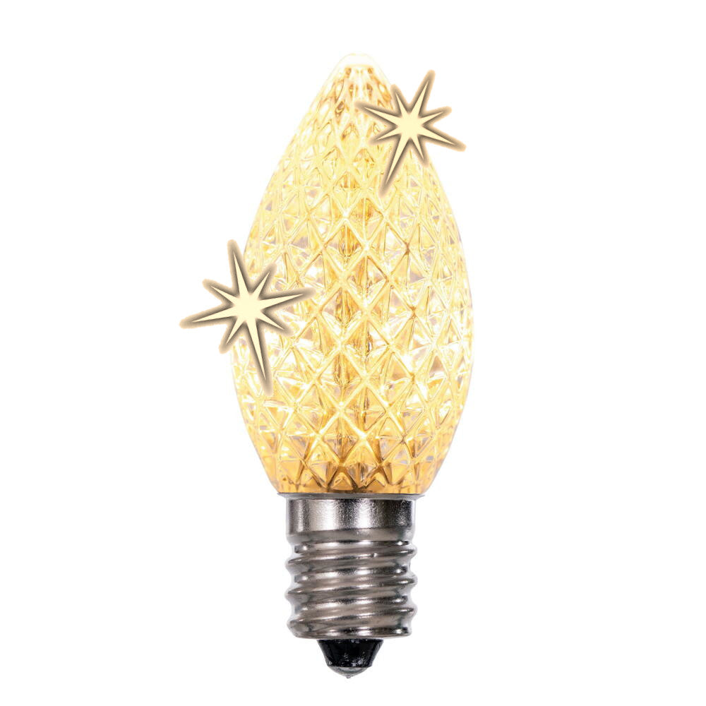 LED C7 - Transparant Faceted Bulb - Twinkle