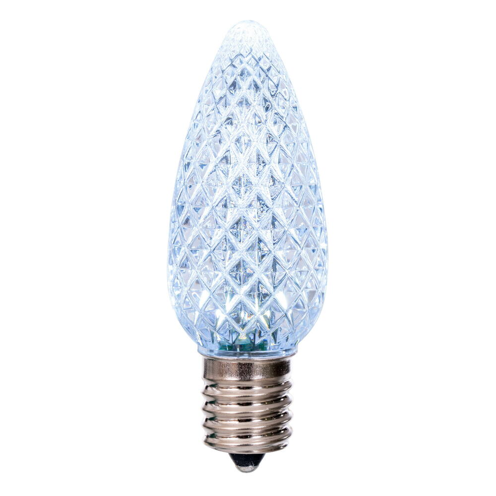 LED C9 - Transparent Faceted Bulbs - All Colors - Steady