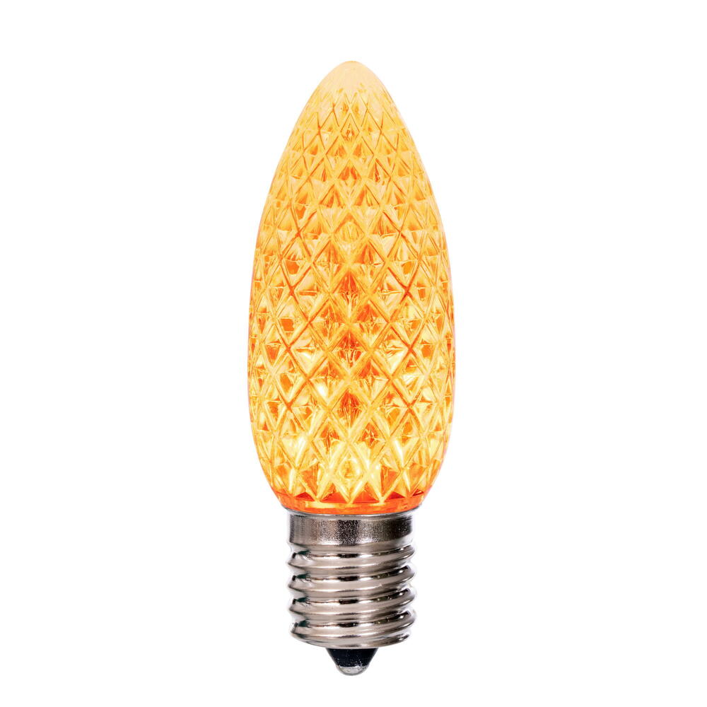 LED C9 - Transparent Faceted Bulbs - All Colors - Steady
