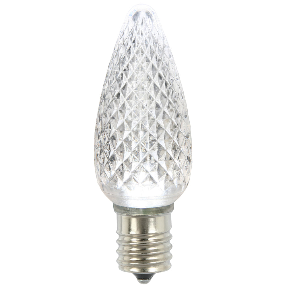 LED C9 - Transparent Faceted Bulbs - All Colors - Steady