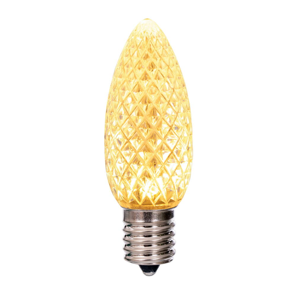 LED C9 - Transparent Faceted Bulbs - All Colors - Steady