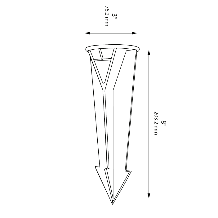 Heavy-Duty Slotted Mounting Stake