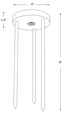 Trident Heavy-Duty 3-Prong Stake