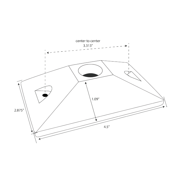 Brass Electrical Mounting Plate (Rectangular)