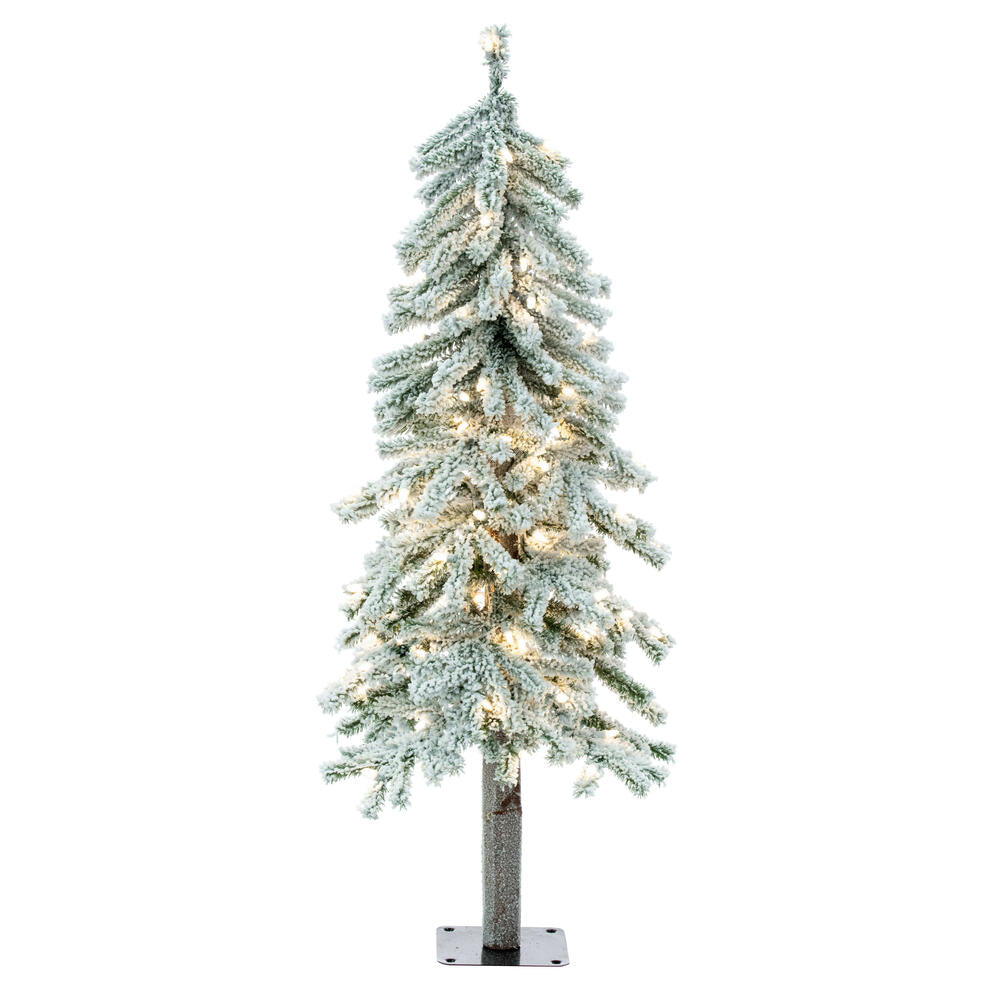 Flocked Alpine Accent Tree - Slim Profile (3' - 6')