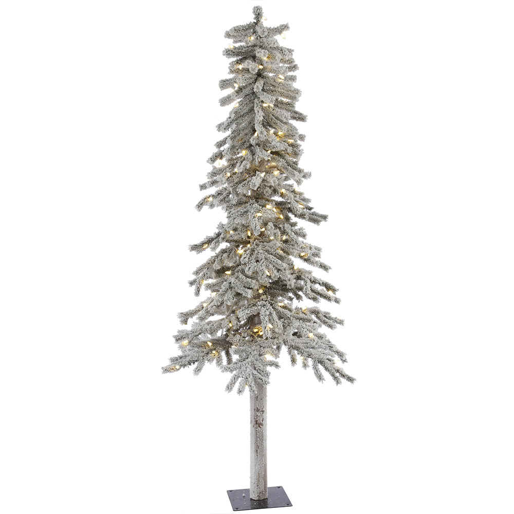 Flocked Alpine Accent Tree - Slim Profile (3' - 6')