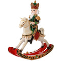 20" Resin Royal Jeweled Nutcracker Rocking Horse
