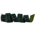 2.5" Ribbon - Plaid Checkered Tafetta Double Fused  - 5 Yards
