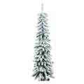 Snowy Flocked Alpine Accent Tree - Slim Profile (4.5' - 7')