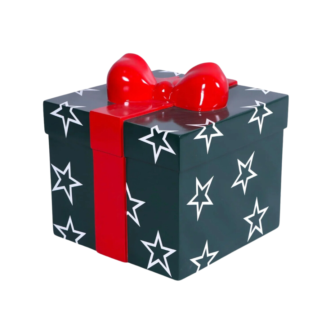 16.75 x 16 Inch Square Gift Box Resin Display
