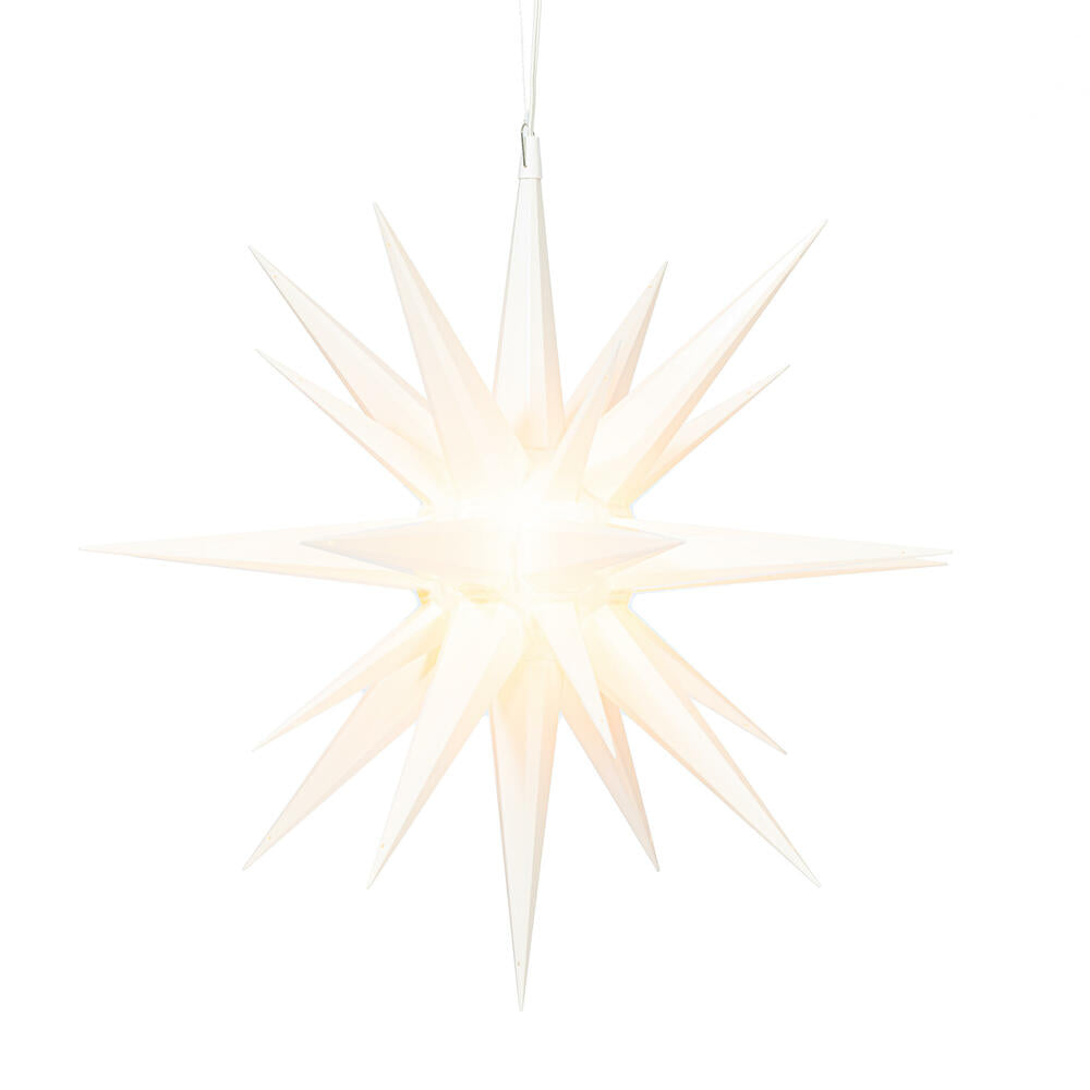 25" Deluxe LED White Moravian Star