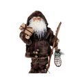 20" Santa Figurine - Fur with Snow Shoes