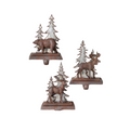 8" Stocking Holder resin and Iron Deer/Moose/Bear - Set of 3