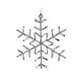 9" Clear Snowflake Ornament