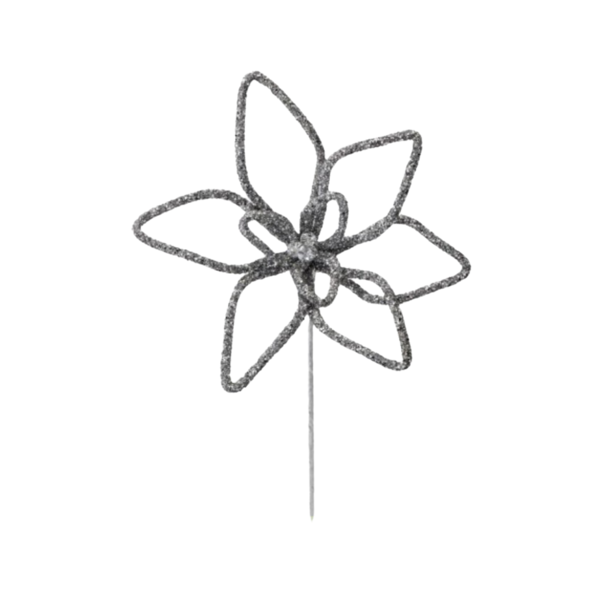 18" Micro Beaded Poinsettia Stem