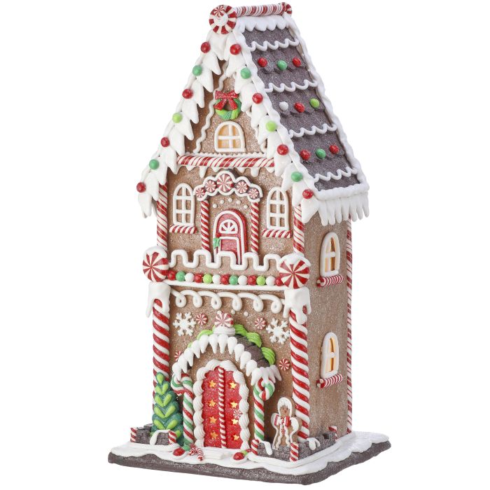 21" Town Lighted House w/ Battery Opperated LED Lights and Timer