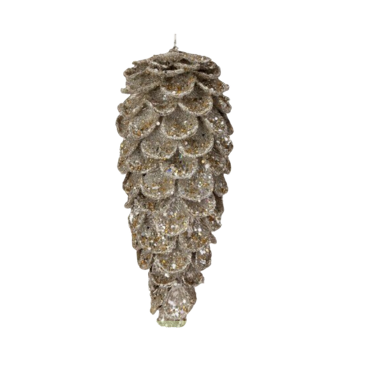 11.5" Iced Jewel Pinecone Ornament