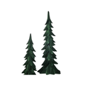 17.5" and 23" Resin Highlands Tree - Set of 2