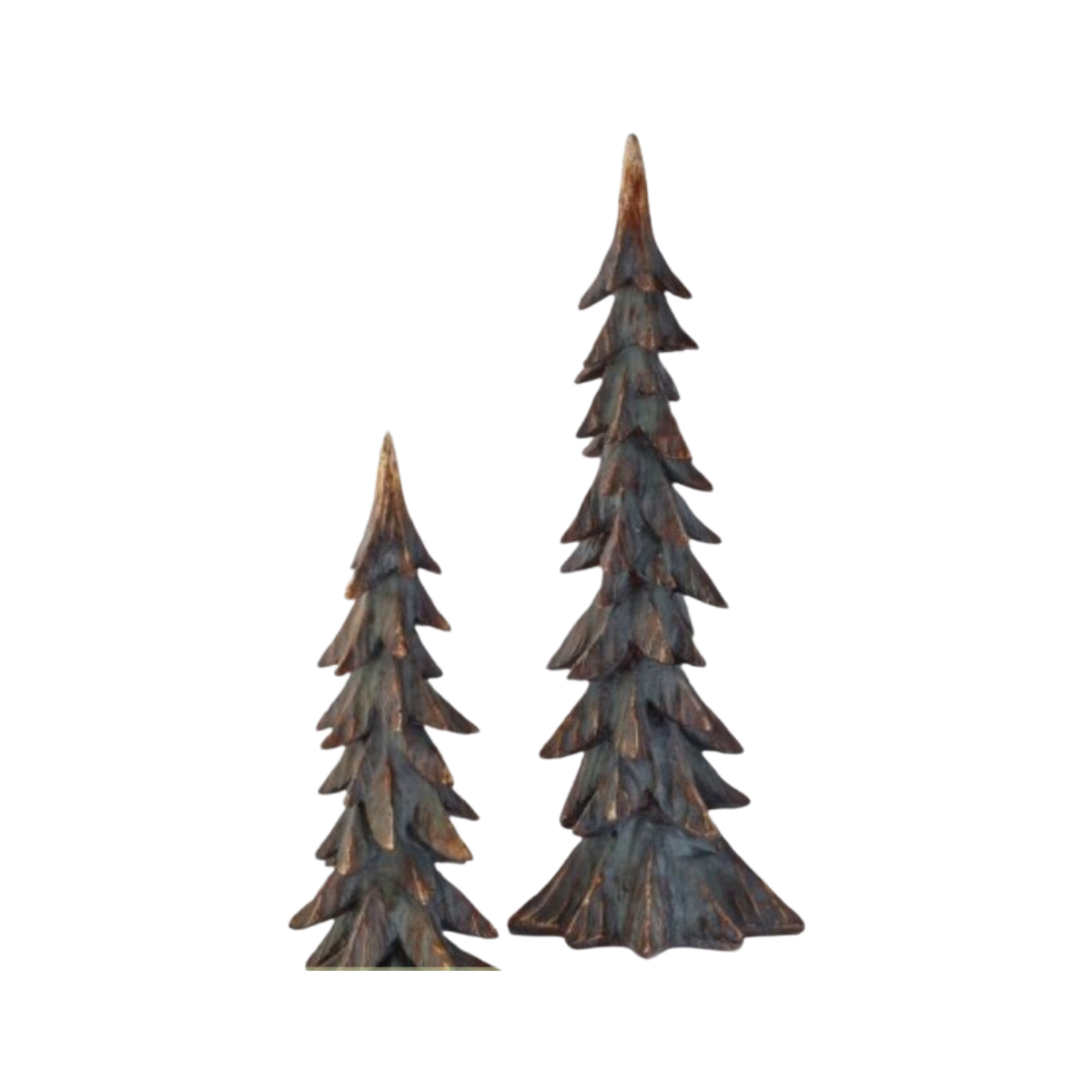17.5" and 23" Resin Highlands Tree - Set of 2