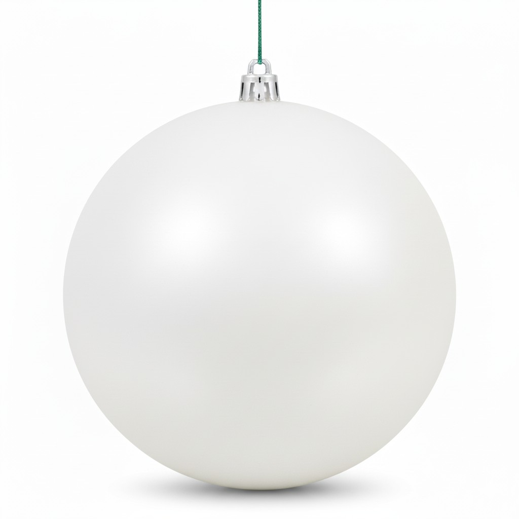 White - Shatterproof Ball Christmas Tree Ornaments