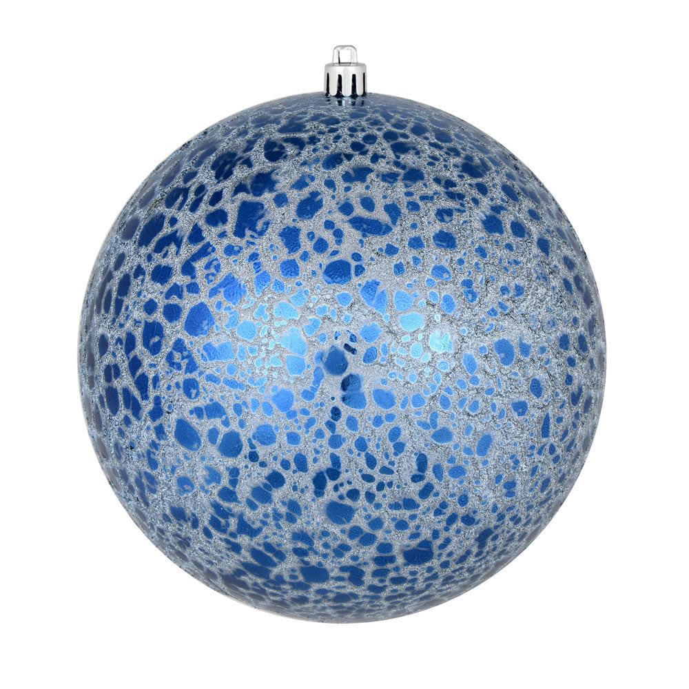 4" Crackle Ball Ornament - Set of 6
