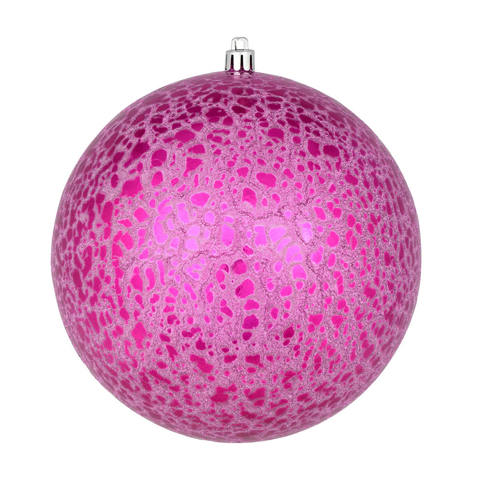 4" Crackle Ball Ornament - Set of 6