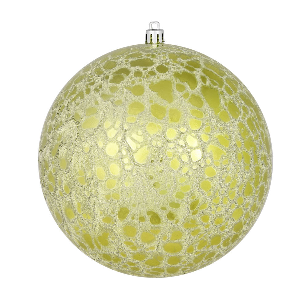 4" Crackle Ball Ornament - Set of 6