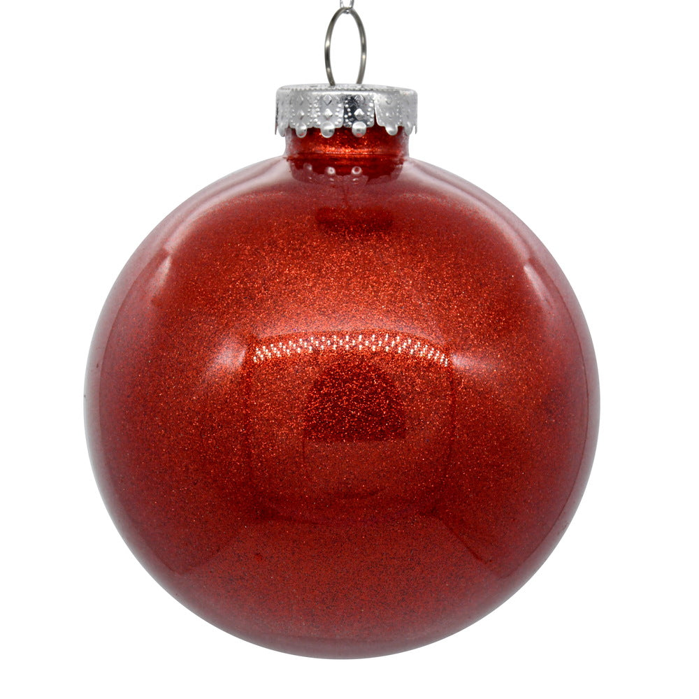 6" Glitter Clear Ball - Set of 4