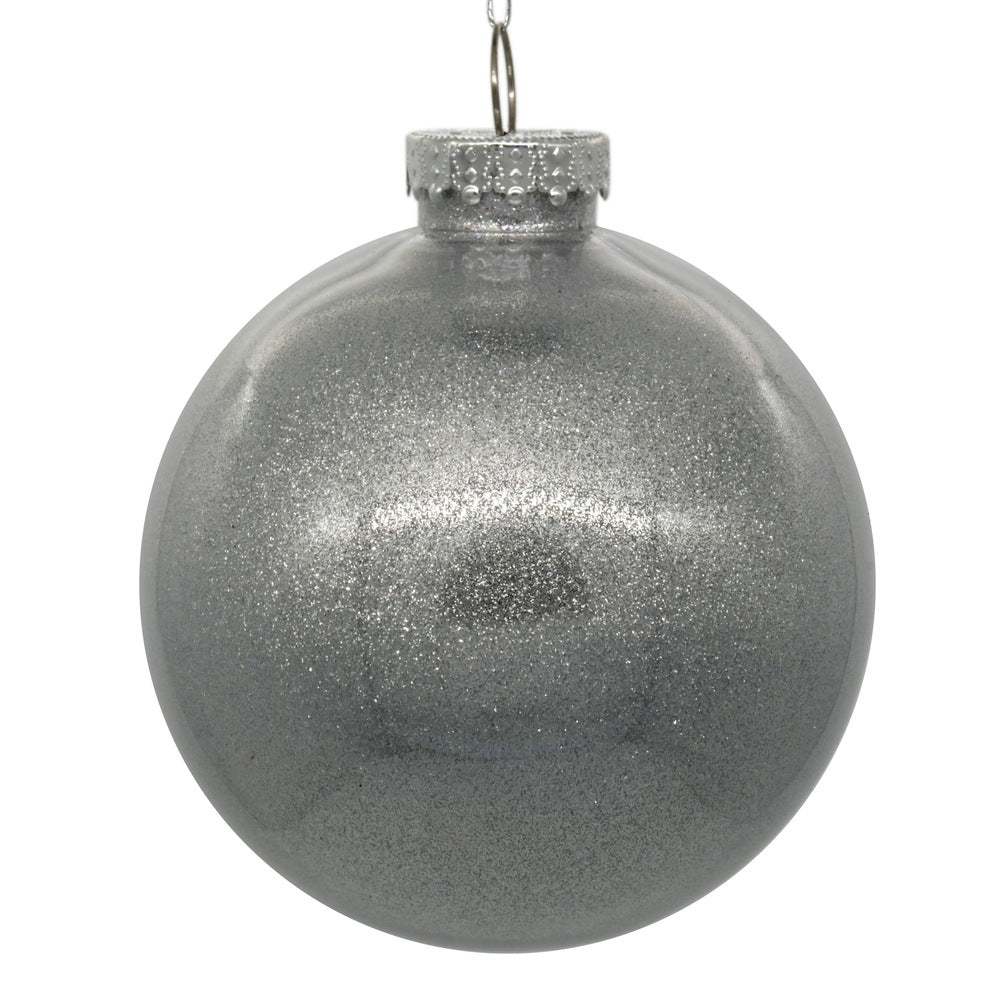 4" Glitter Clear Ball - Set of 6