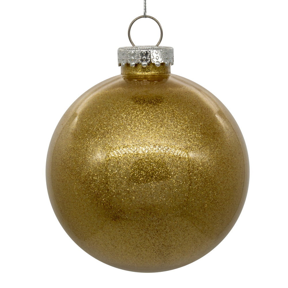 4" Glitter Clear Ball - Set of 6
