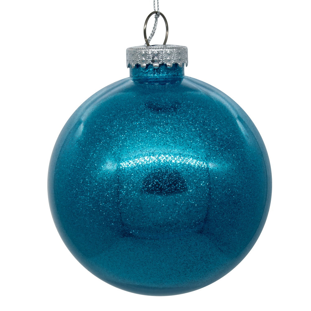 6" Glitter Clear Ball - Set of 4