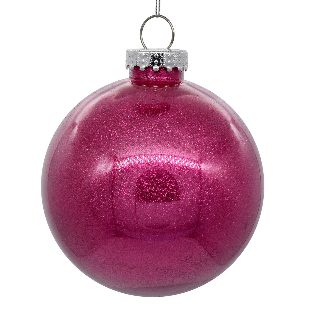 4" Glitter Clear Ball - Set of 6