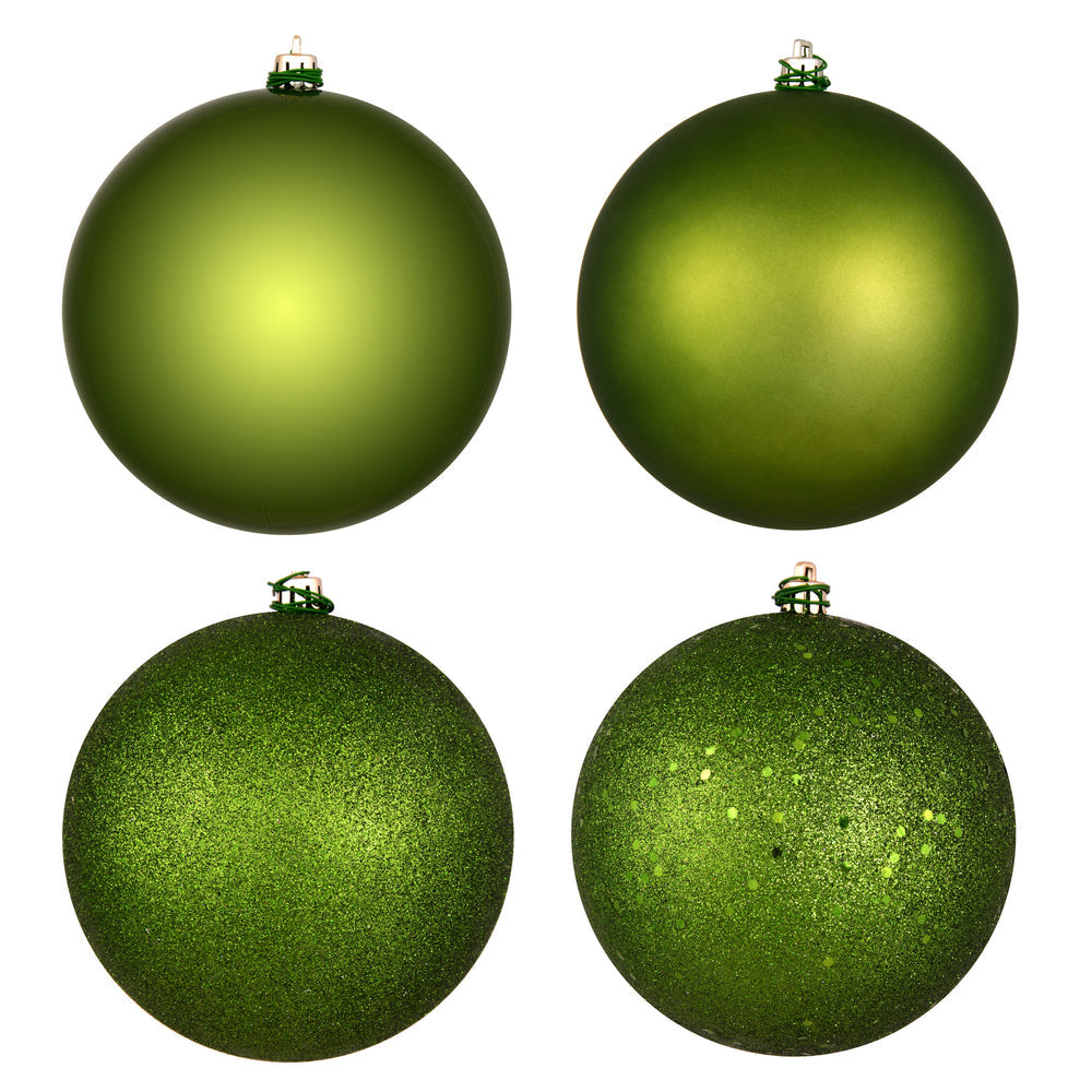 2.75" - 4 Finish Shatterproof Ornaments with Drilled and Loop Cap - Set of 20
