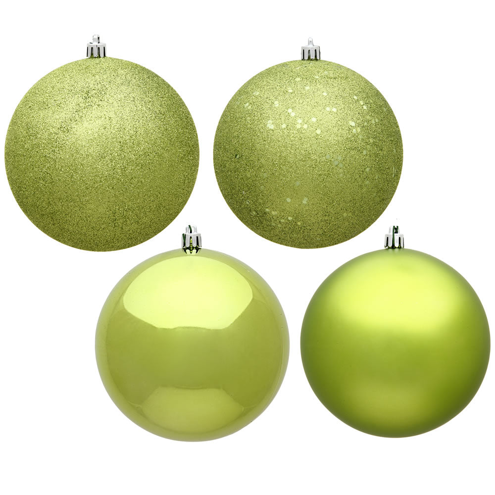 2.75" - 4 Finish Shatterproof Ornaments with Drilled and Loop Cap - Set of 20