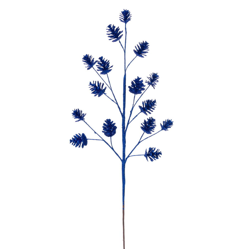 24" Pinecone Glitter Spray - Set of 6