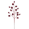 24" Pinecone Glitter Spray - Set of 6