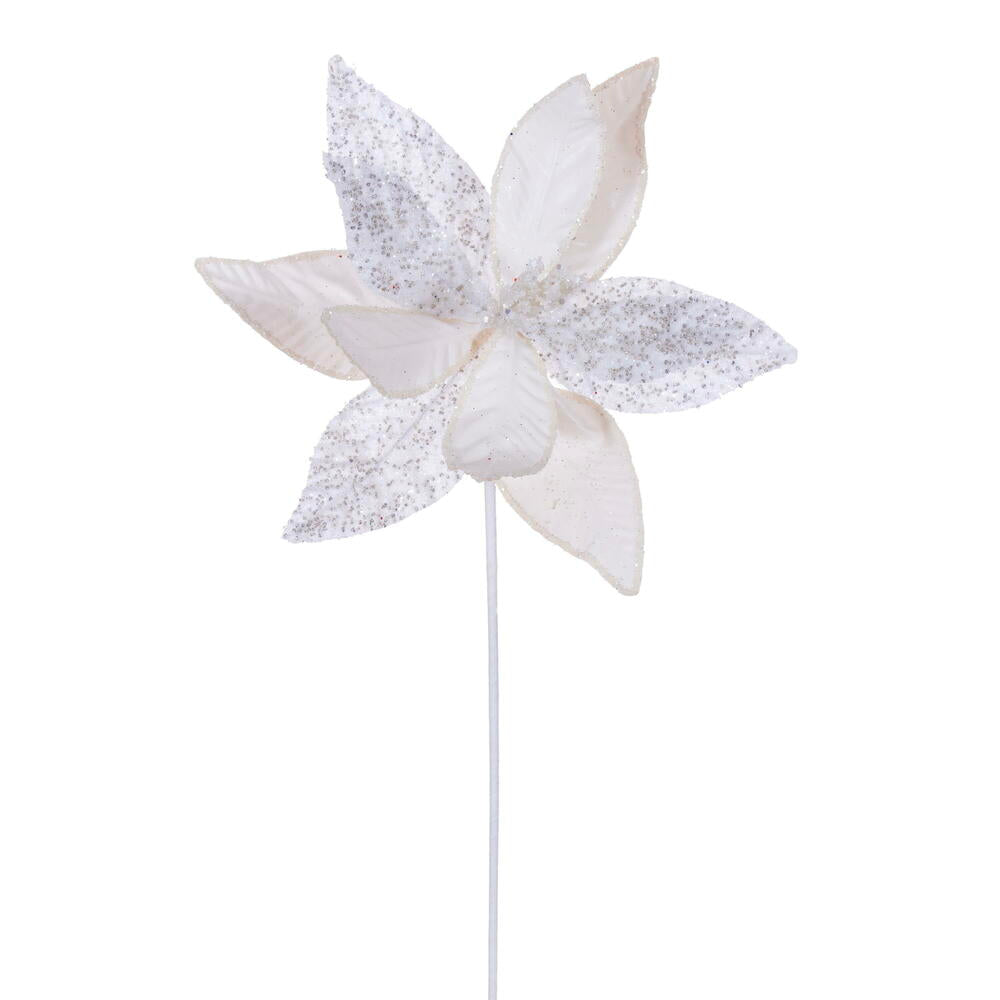 21.5" Poinsettia 11" Flower - Set of 6