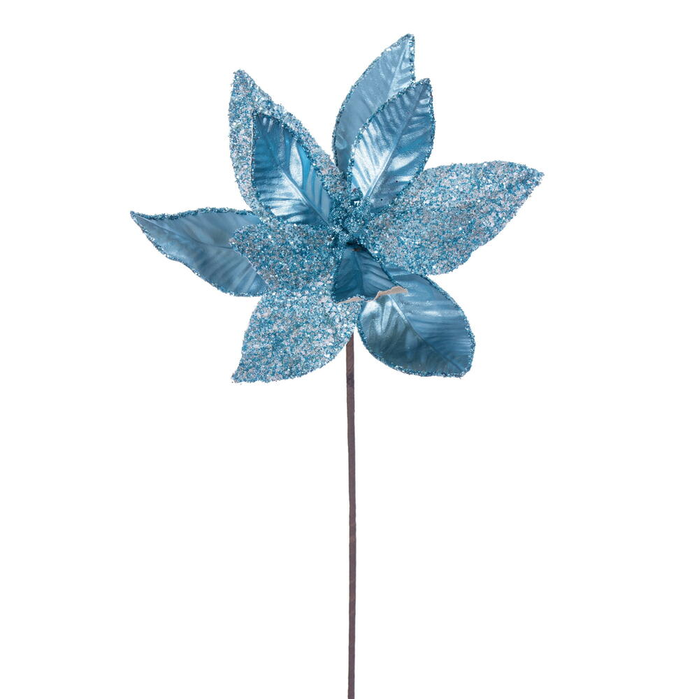 21.5" Poinsettia 11" Flower - Set of 6