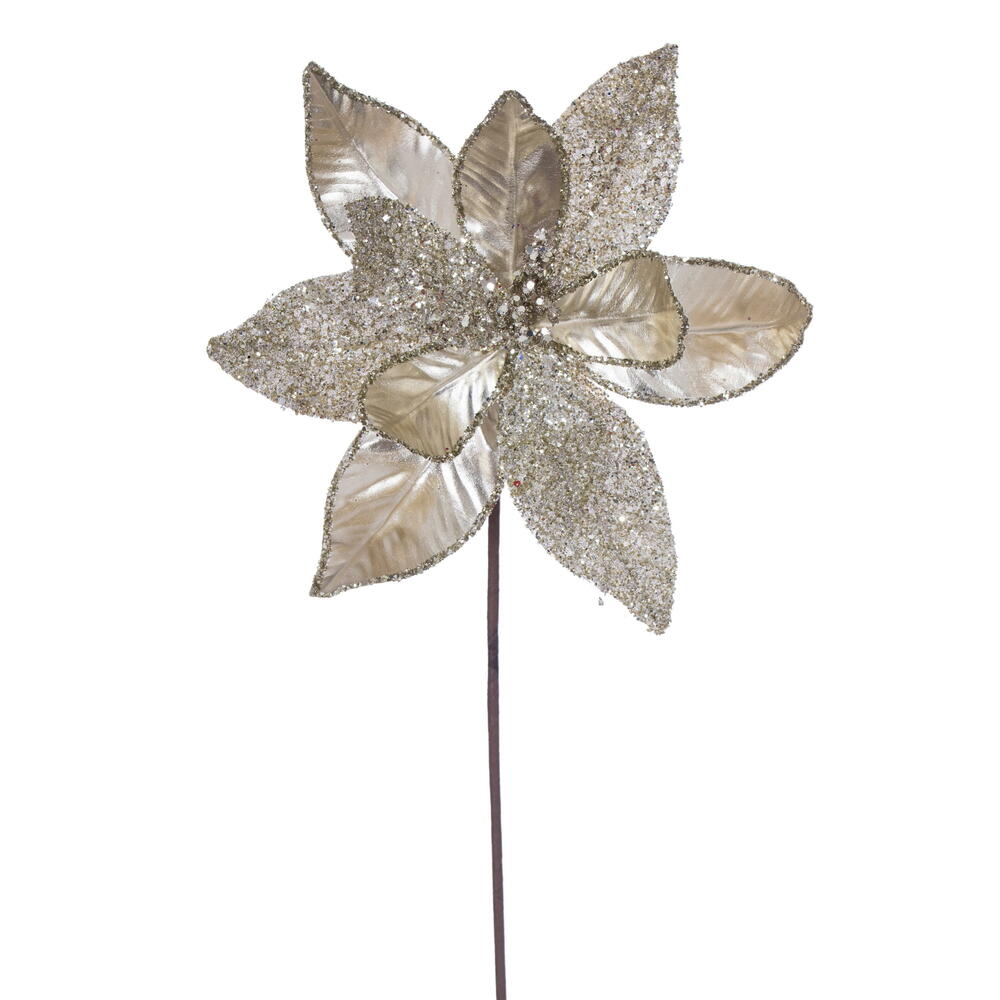 21.5" Poinsettia 11" Flower - Set of 6