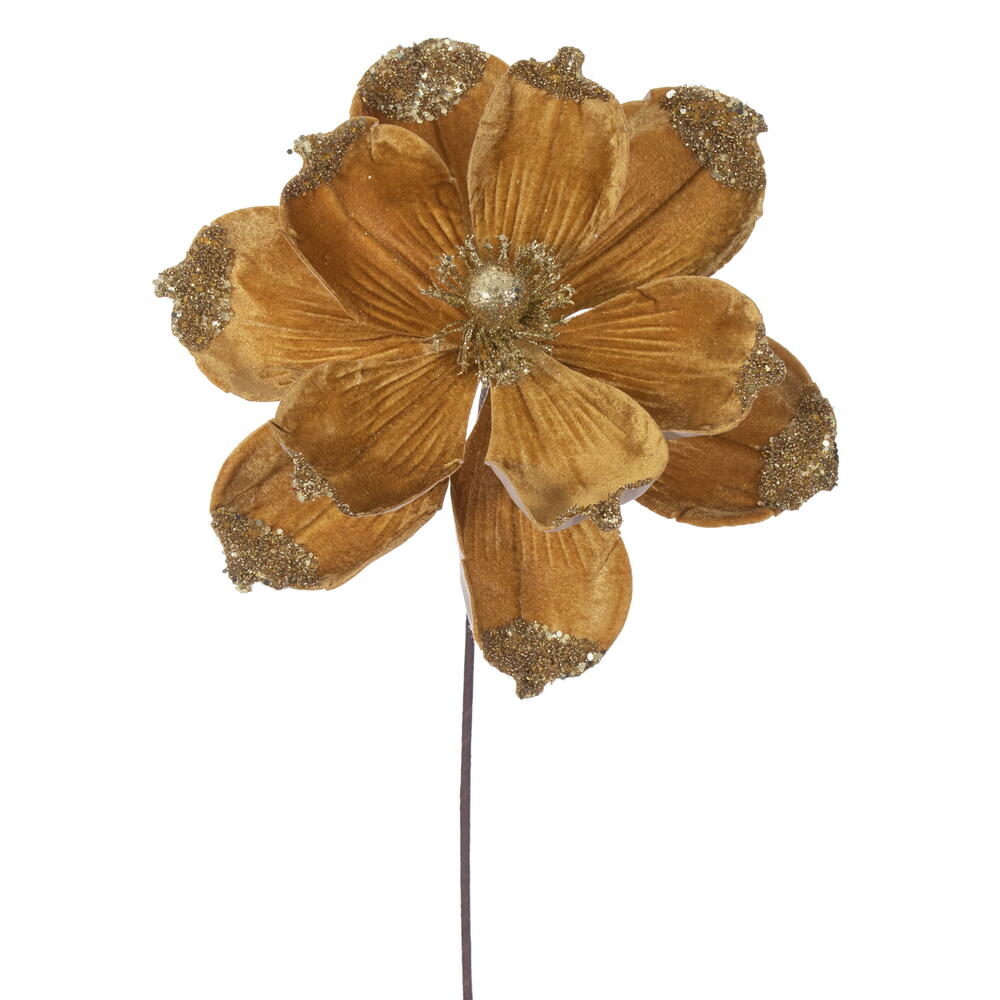 21.5" Velvet Magnolia 13" Flower - Set of 4