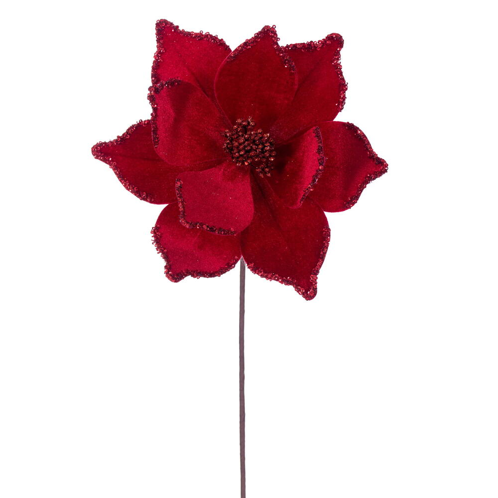 21.5" Poinsettia 10" Flower - Set of 6