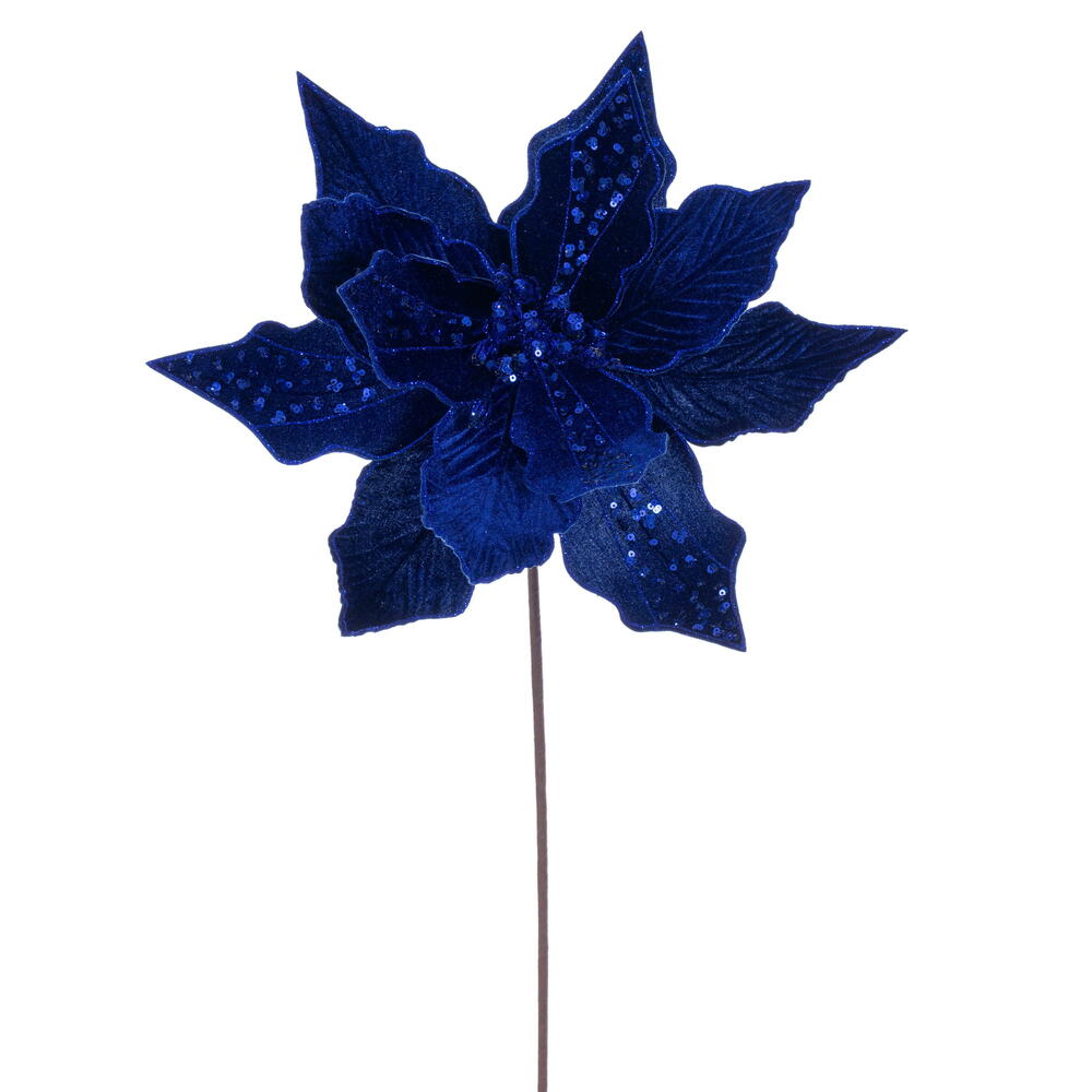 20" Velvet Striped 10" Flower - Set of 3