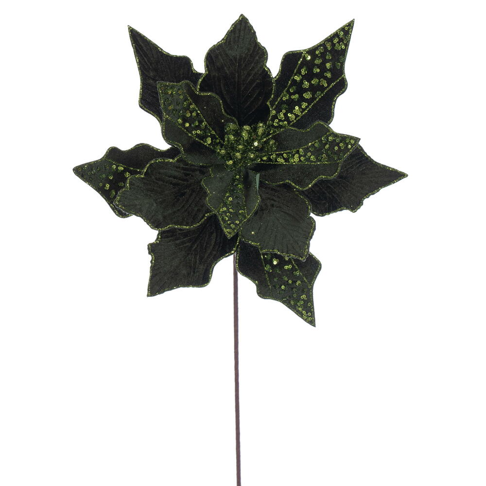20" Velvet Striped 10" Flower - Set of 3