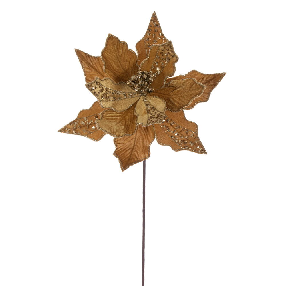 20" Velvet Striped 10" Flower - Set of 3