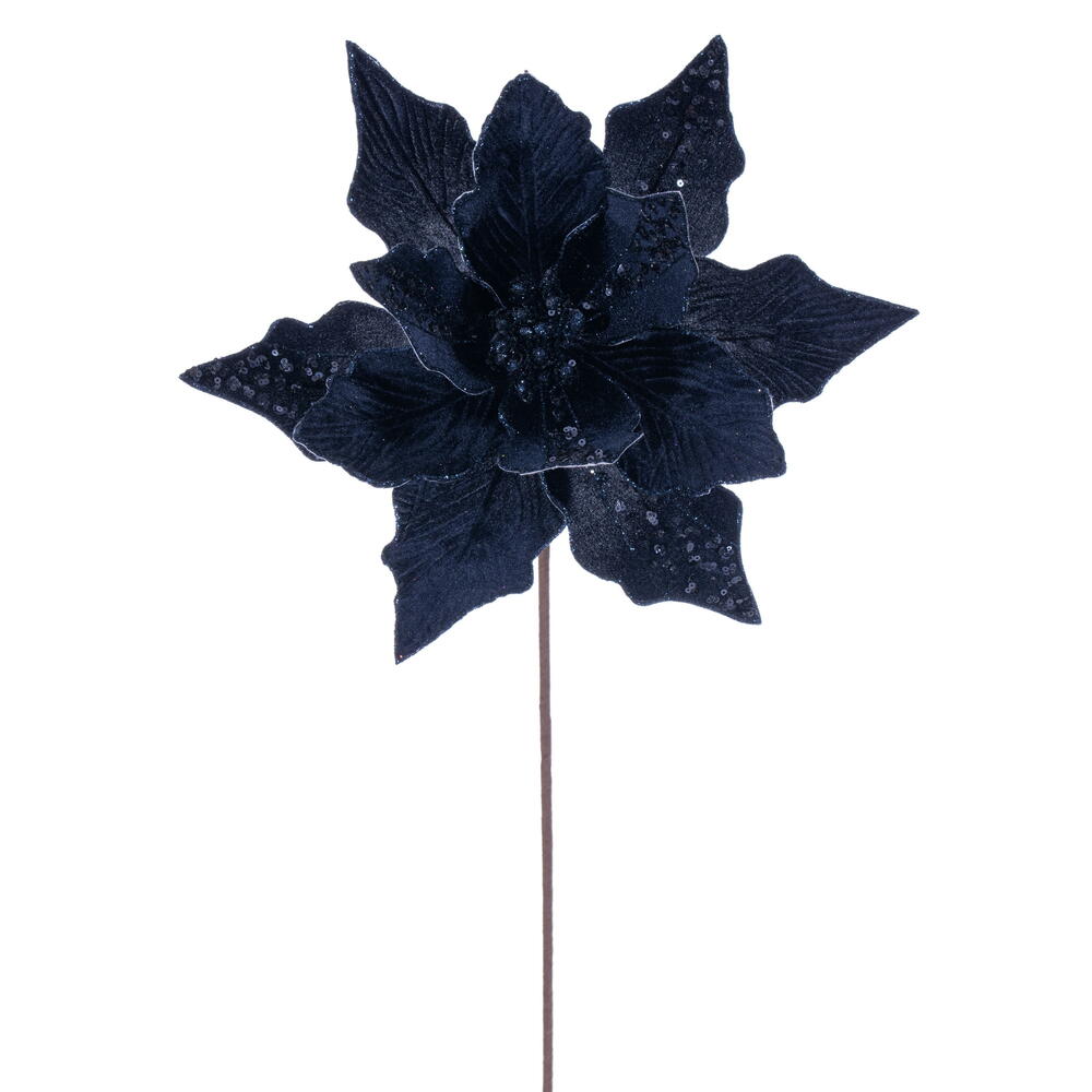20" Velvet Striped 10" Flower - Set of 3