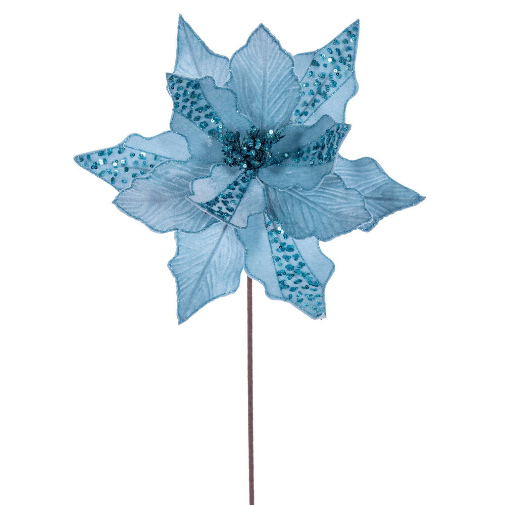 20" Velvet Striped 10" Flower - Set of 3
