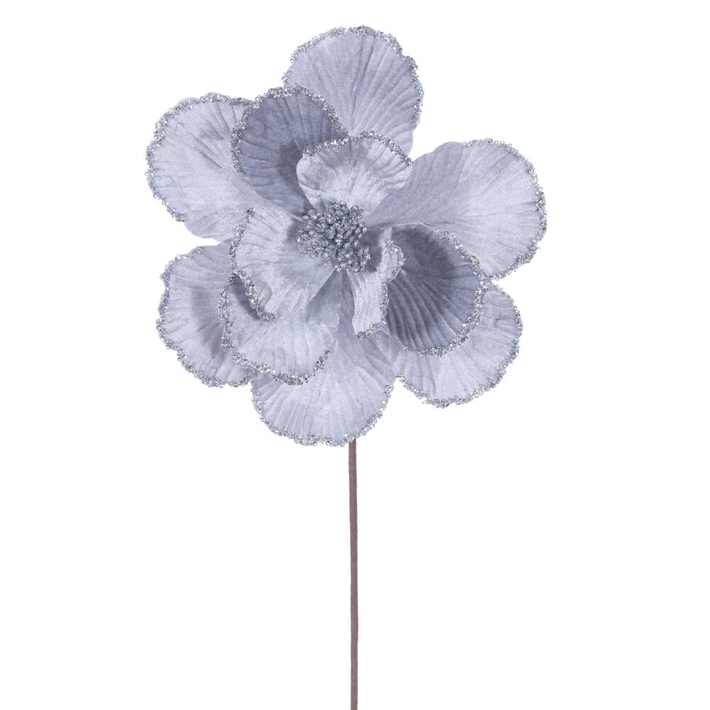 20" Velvet Magnolia 10" Flower - Set of 3